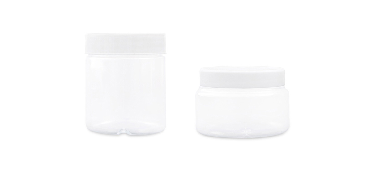 Clear, Plastic Ointment Jars